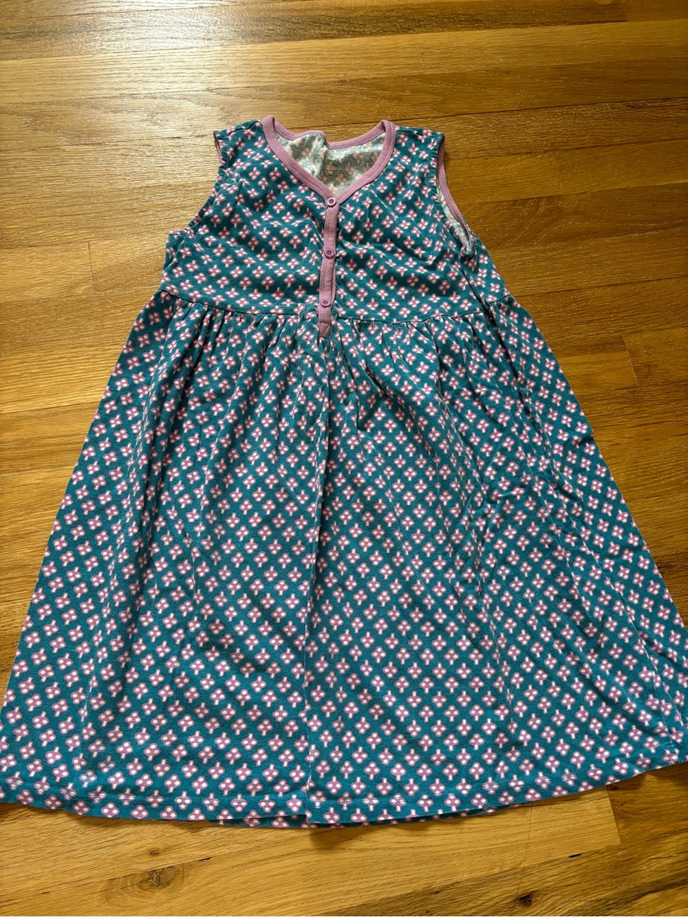 Tea Collection - Girls' Floral Geo Pattern Dress Size 10 - Cotton